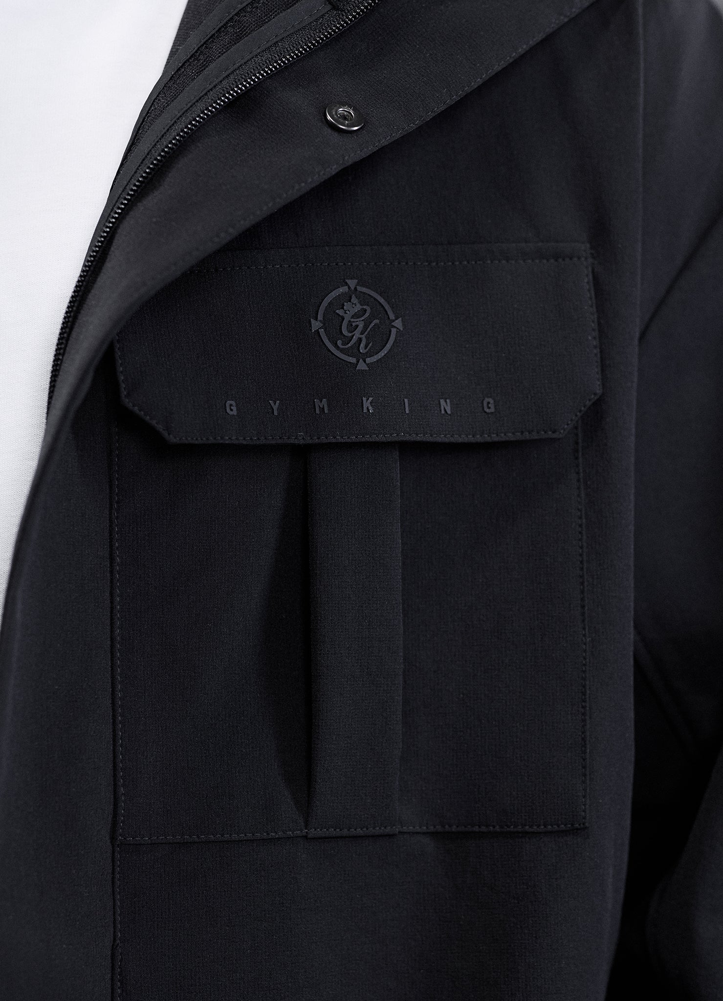 Gym King Rebellion Darkside Full Zip Track Top - Black