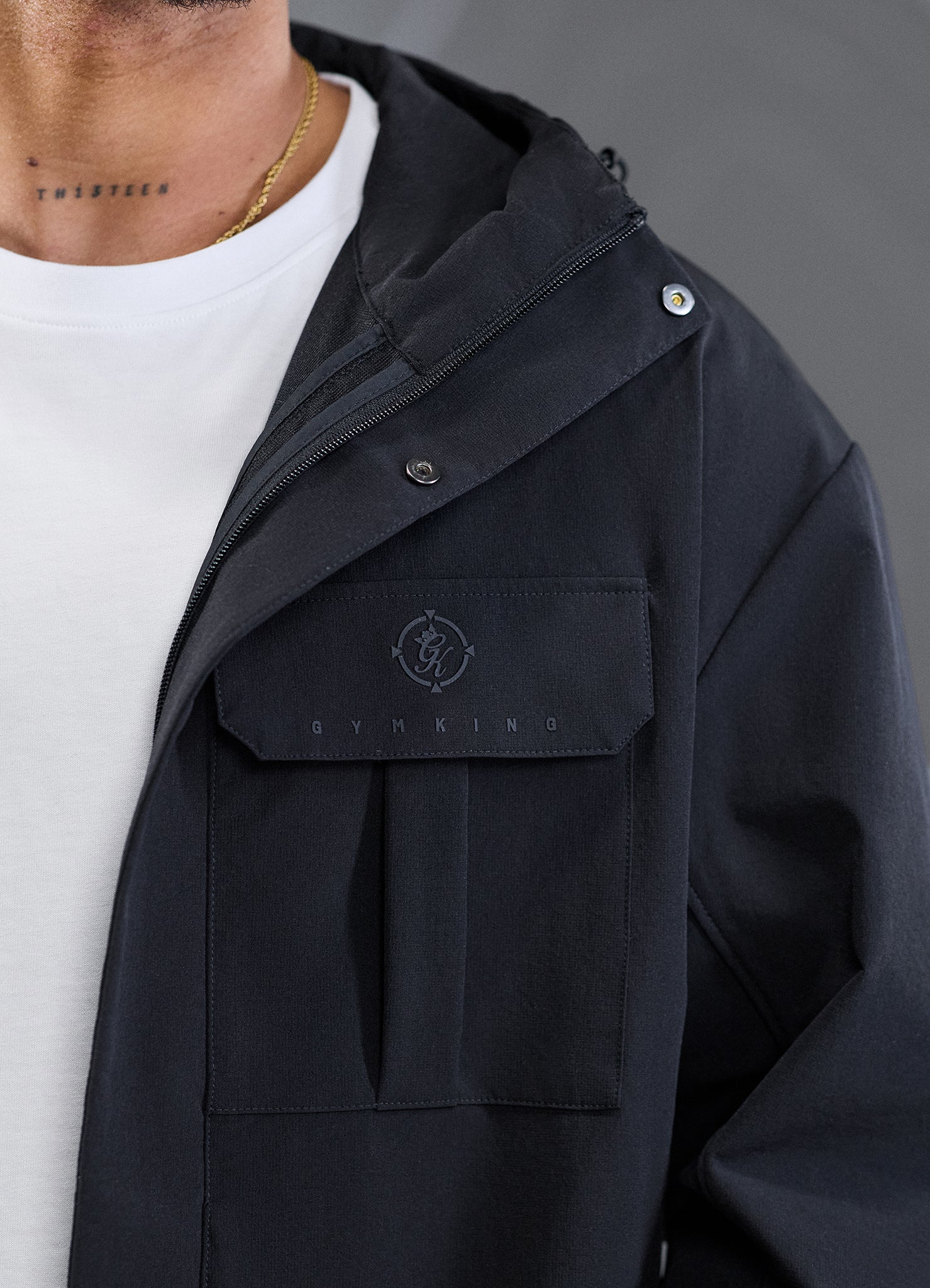 Gym King Rebellion Darkside Full Zip Track Top - Black