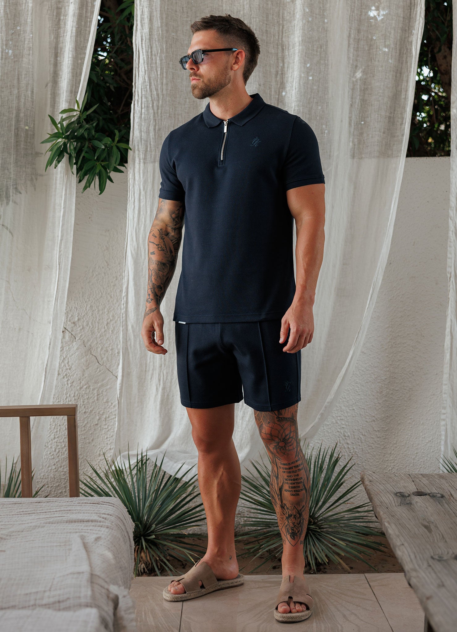 Gym King Portals Texture Short - Navy