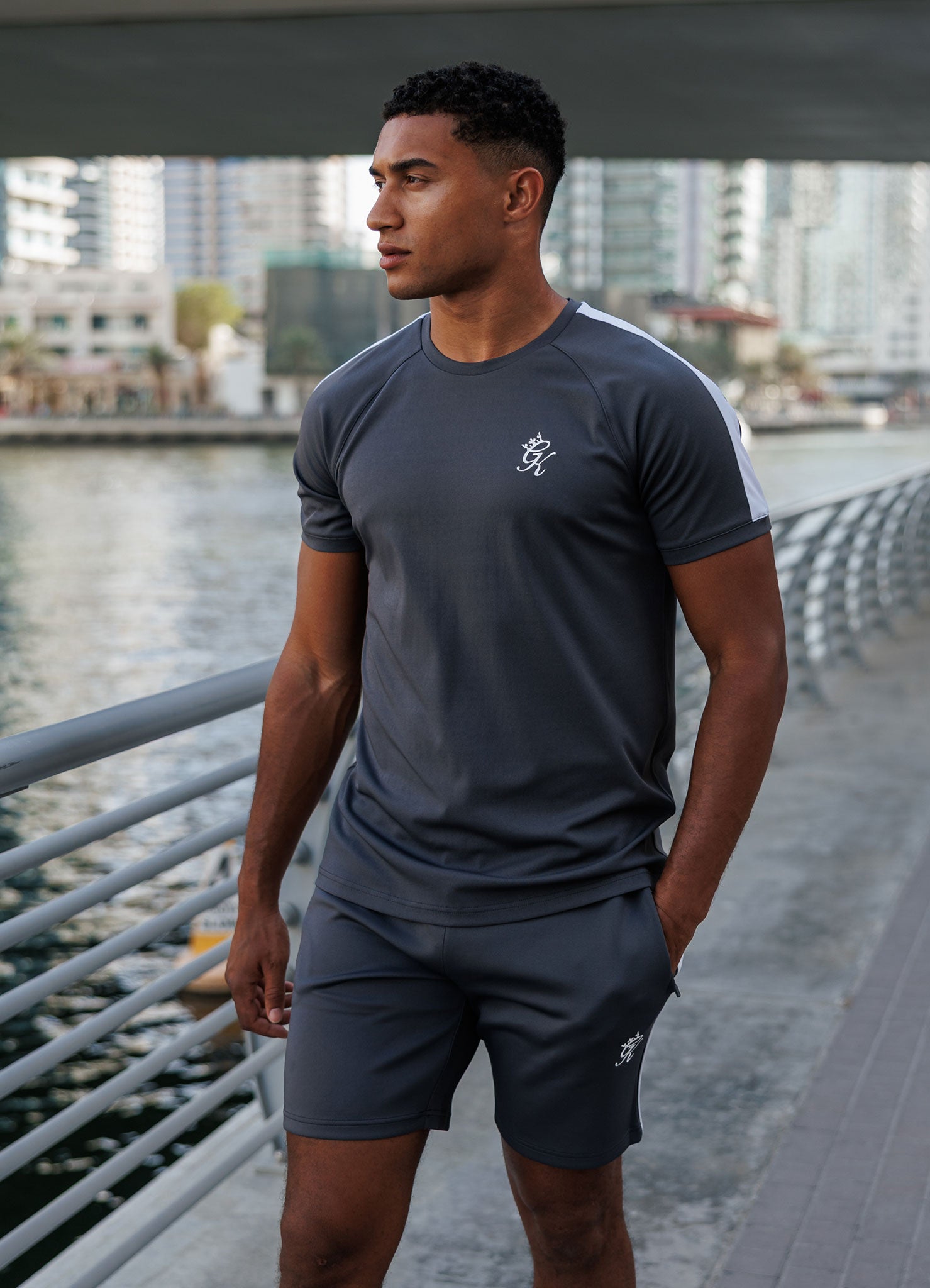 Gym King Core Plus Poly Tee - Graphite