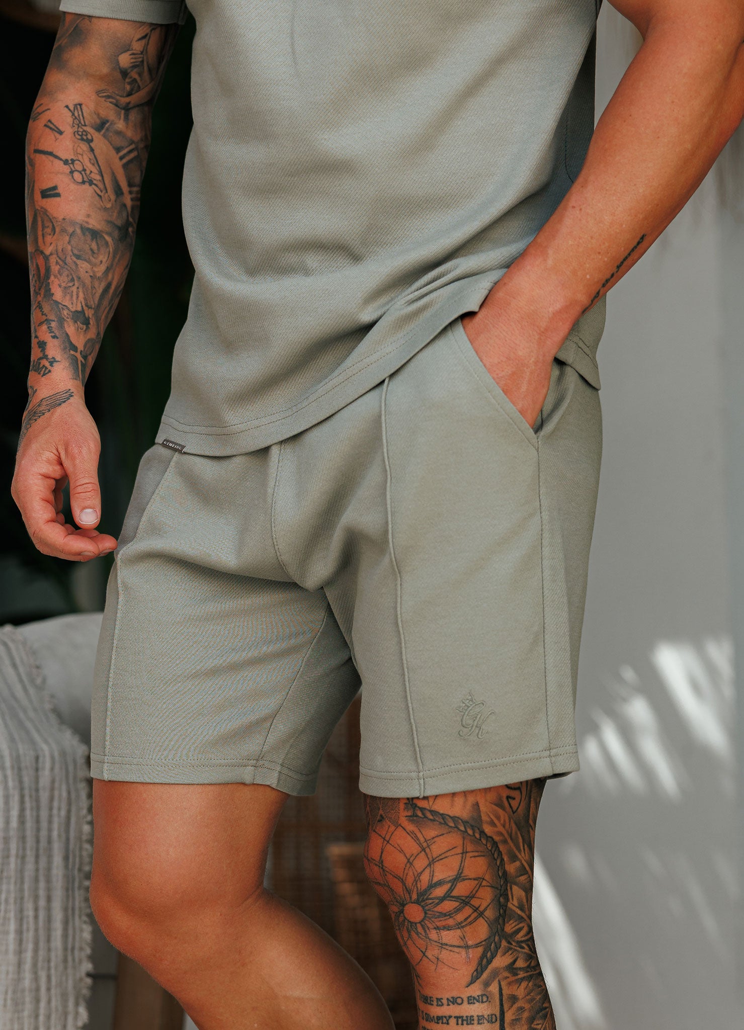 Gym King Portals Texture Short - Soft Khaki
