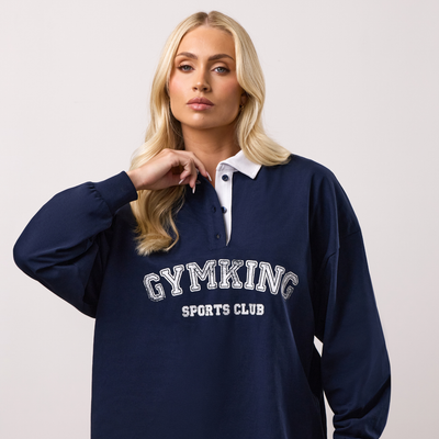 Gym King Synergy Rugby Shirt - Obsidian