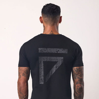 Gym King Fight Division Tee - Black/Black