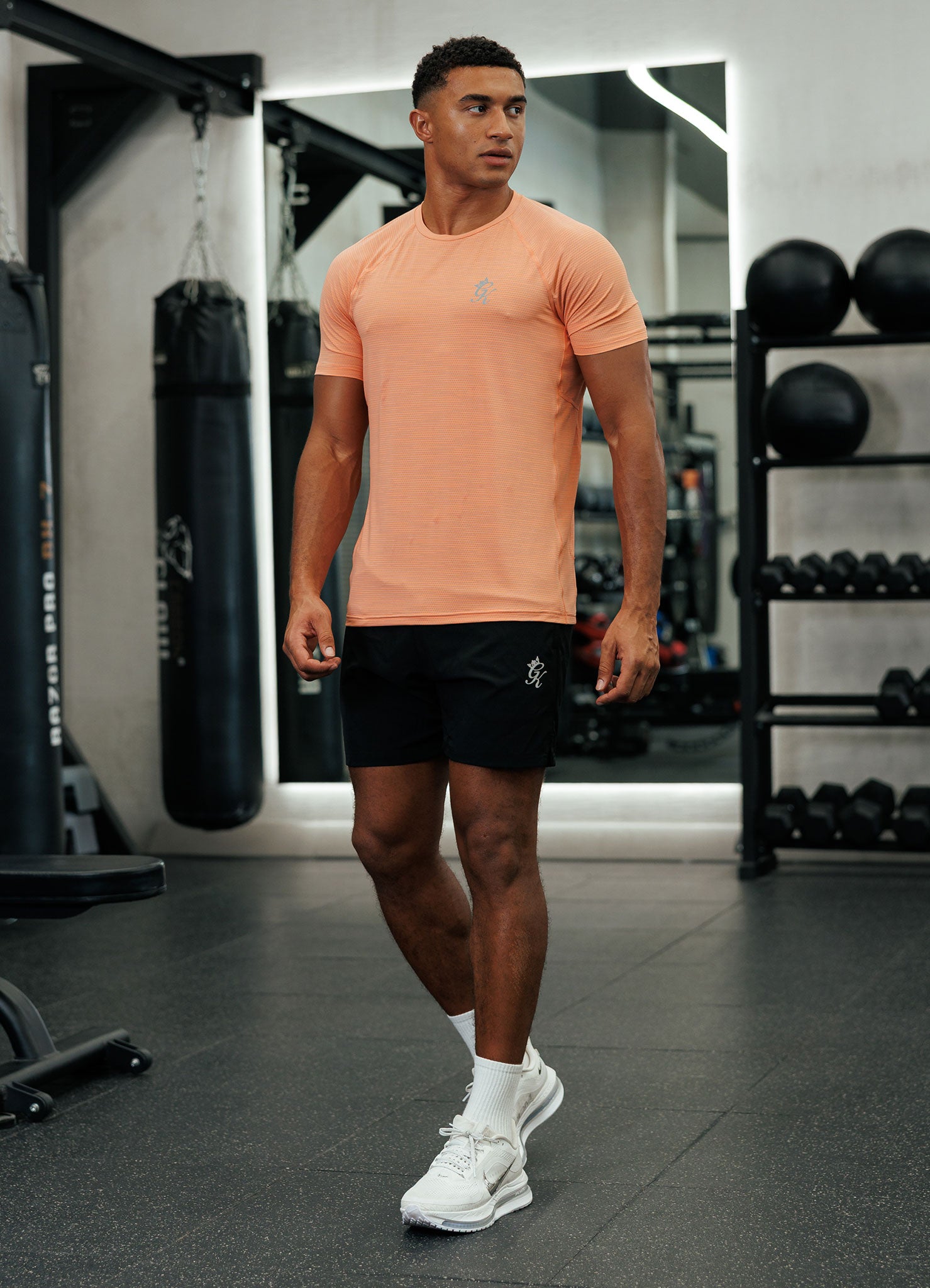 Gym King Energy Grindle Tee - Sunset Coral