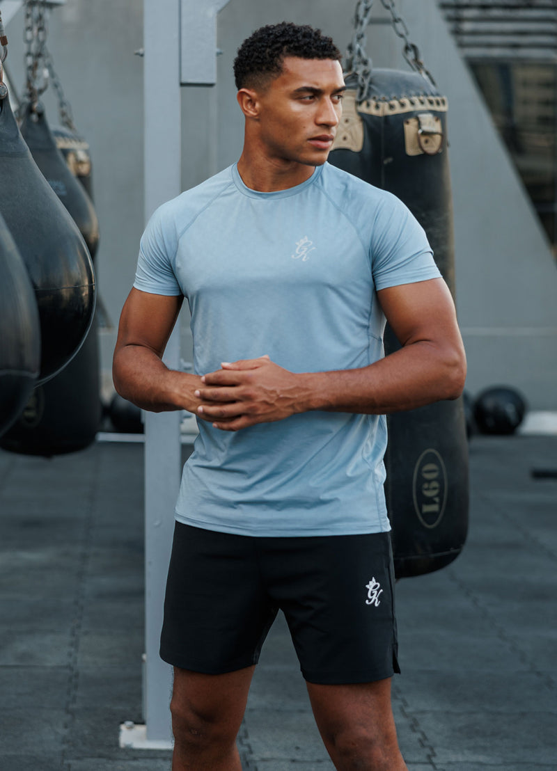 Gym King Energy Texture Tee - Dusk Blue