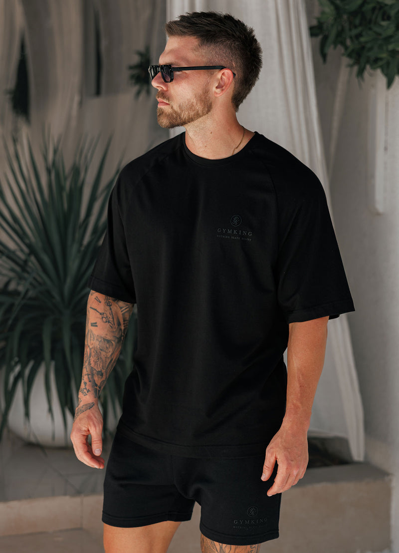 Gym King Focus Relaxed Fit Tee - Black