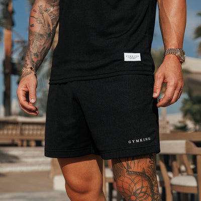 Gym King Brooklyn Mesh Short - Black/White