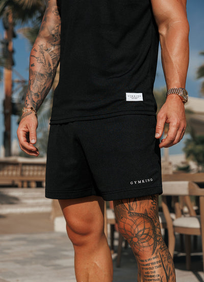 Gym King Brooklyn Mesh Short - Black/White