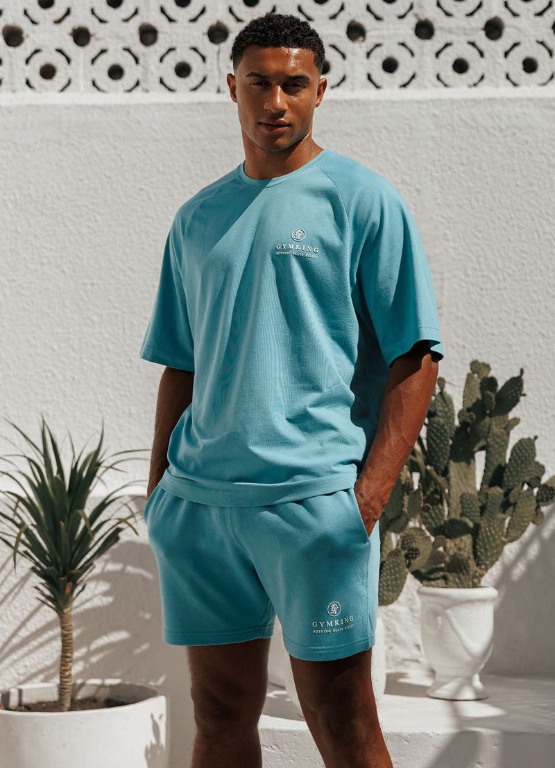 Gym King Focus Relaxed Fit Tee - Aquatic Blue