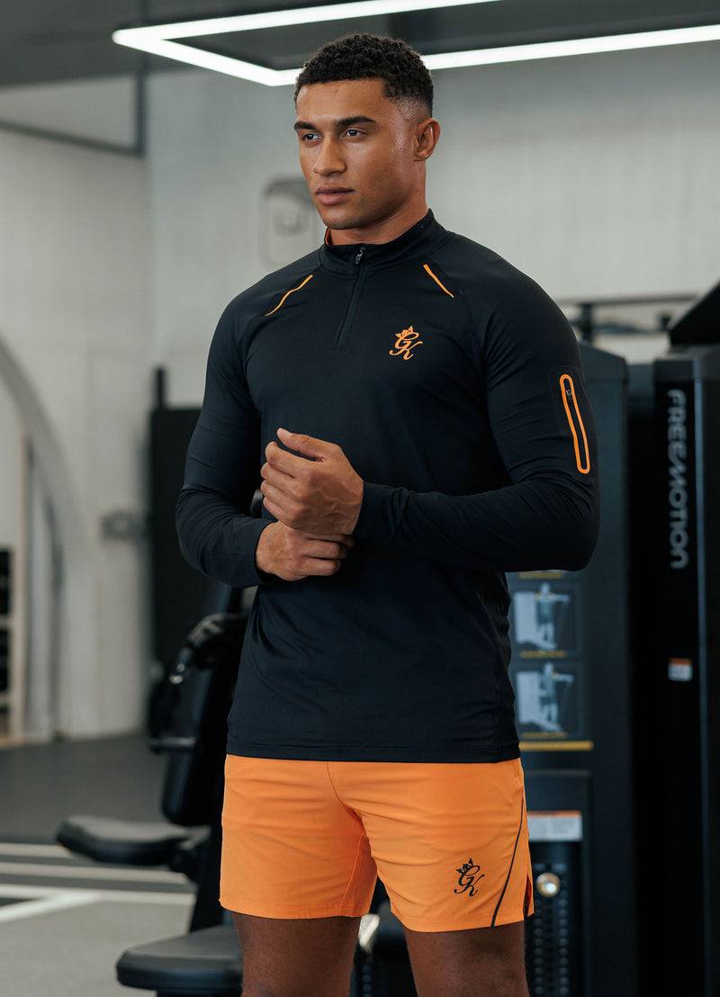 Gym King Flex 2.0 1/4 Zip Funnel - Black/Amber