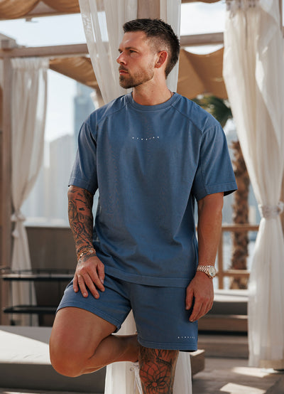 Gym King Purpose Washed Tee - Deep Indigo