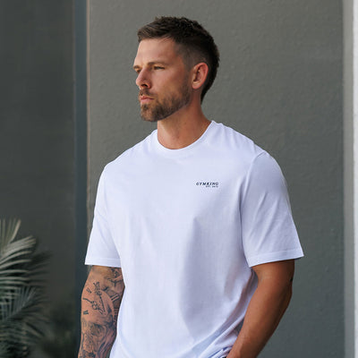 Gym King Established Regular Fit Tee - White