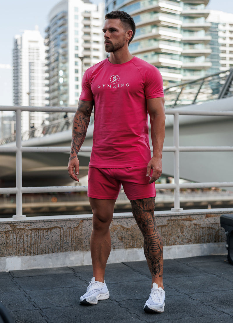 Gym King Pro Jersey Short - Raspberry