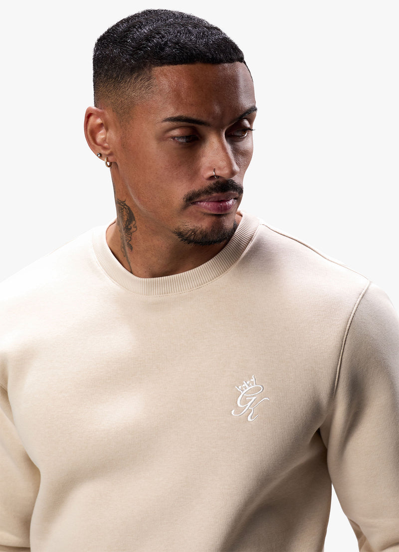 Gym King Fundamental Fleece Crew - Light Sand