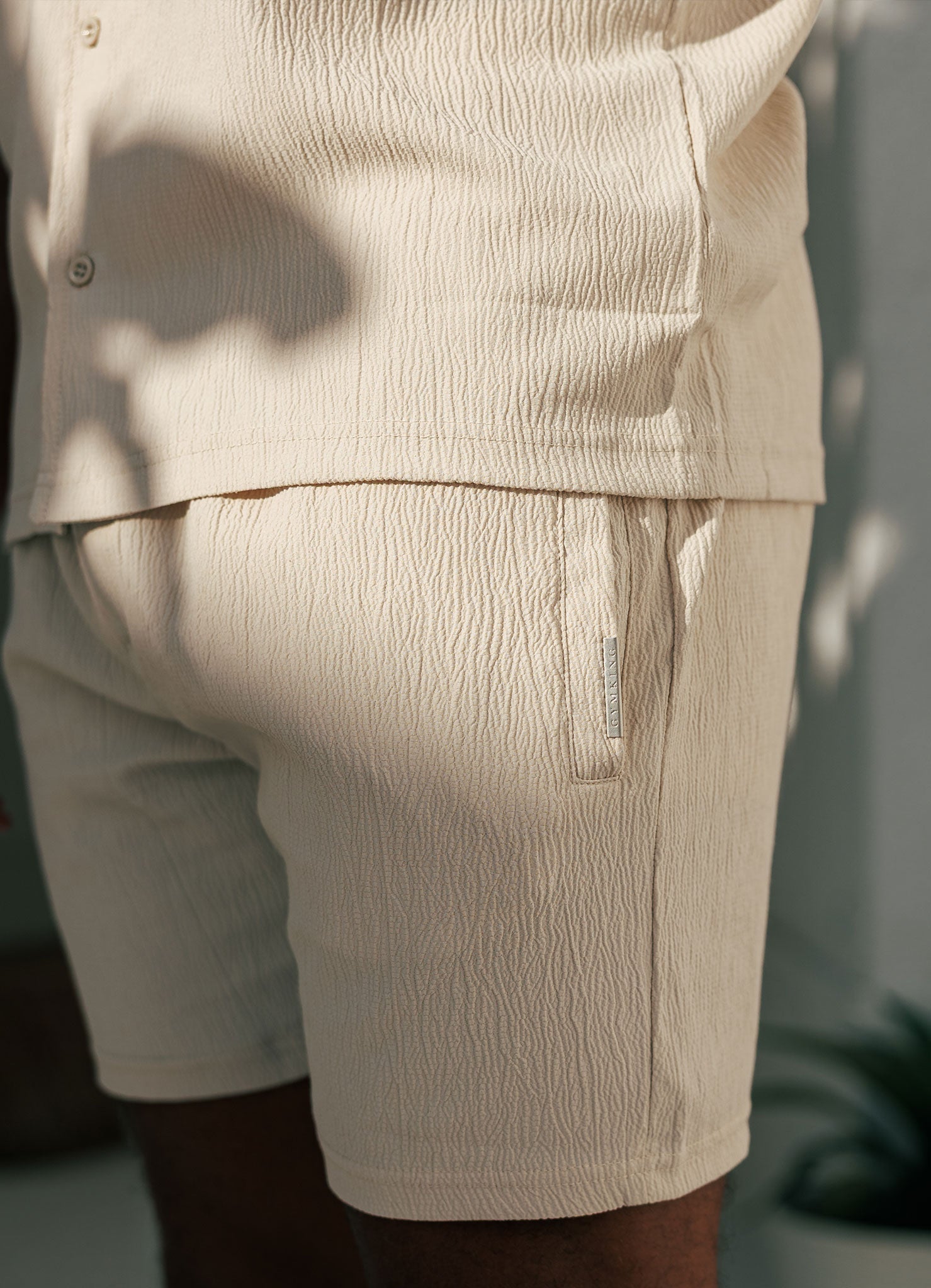 Gym King Signature Woven Texture Short - Clay
