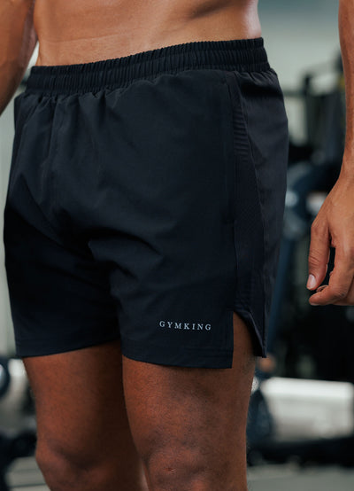 Gym King Geometric Knit Linear Short - Black