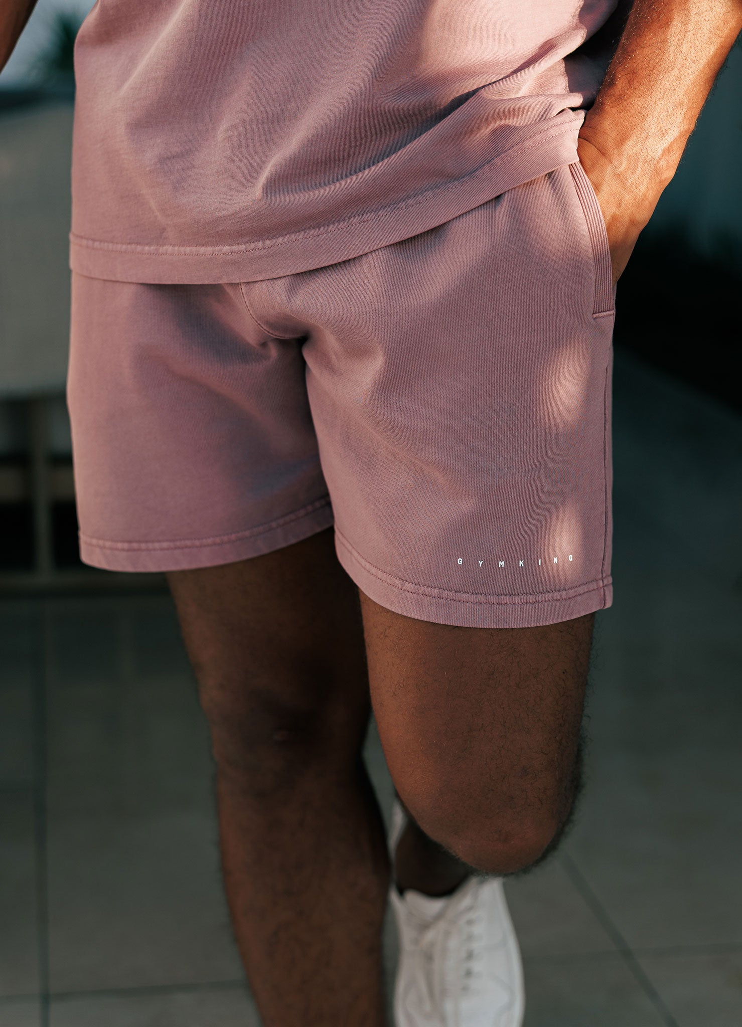 Gym King Purpose Washed Short - Dusky Mauve