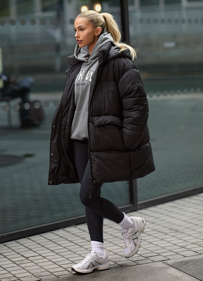 Gym King Mid Length Puffer - Black