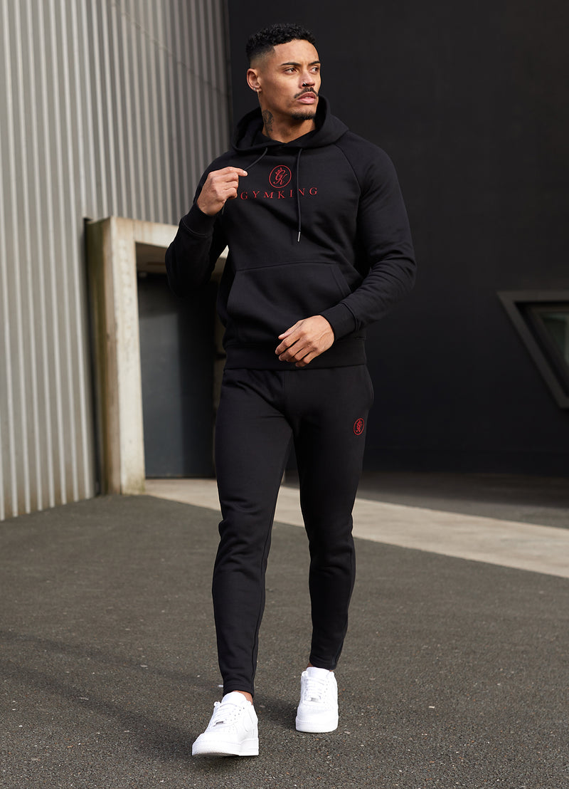 Gym King Pro Logo Jogger - Black/Red