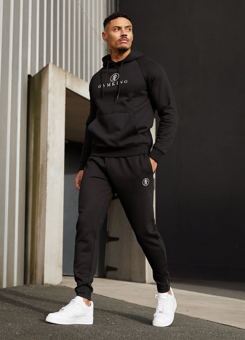Gym King Pro Logo Fleece Hood - Black