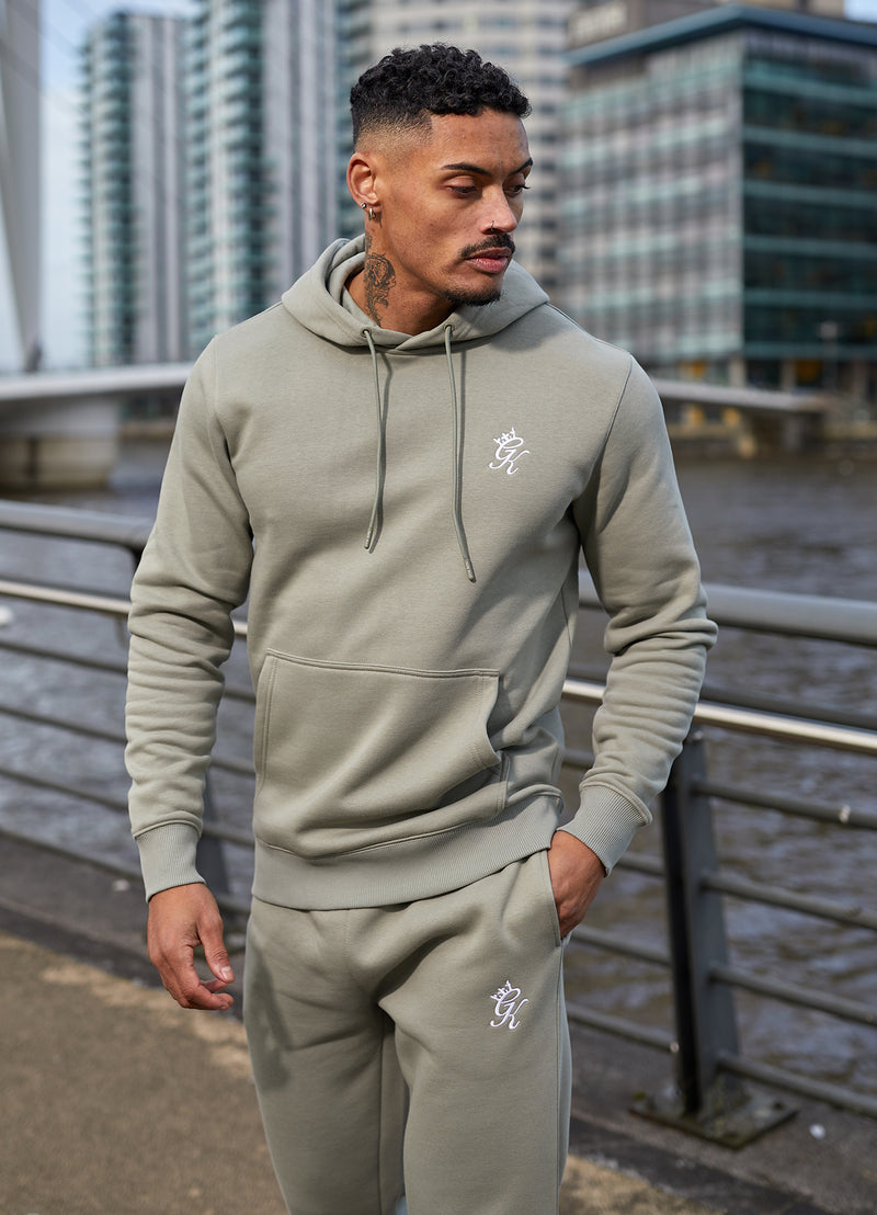 Gym King Fundamental Fleece Hood Tracksuit - Soft Khaki