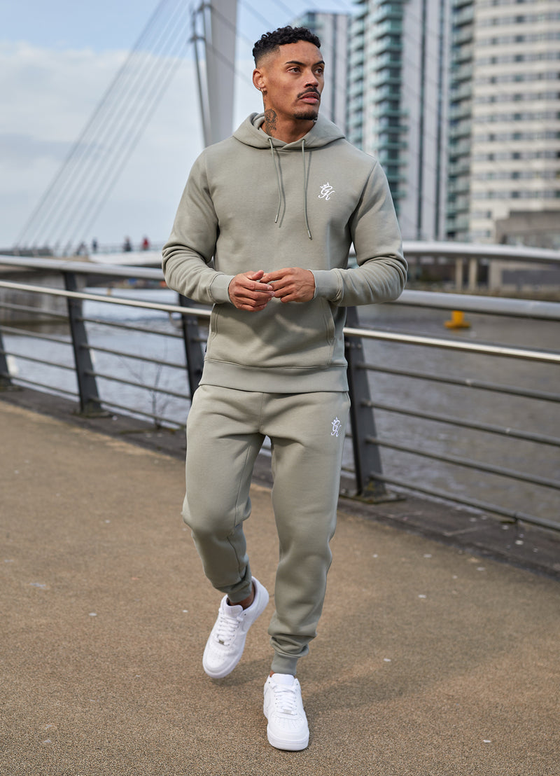 Gym King Fundamental Fleece Hood Tracksuit - Soft Khaki