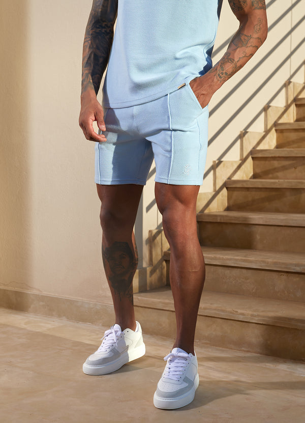 Gym King Signature Texture Short - Cloud Blue