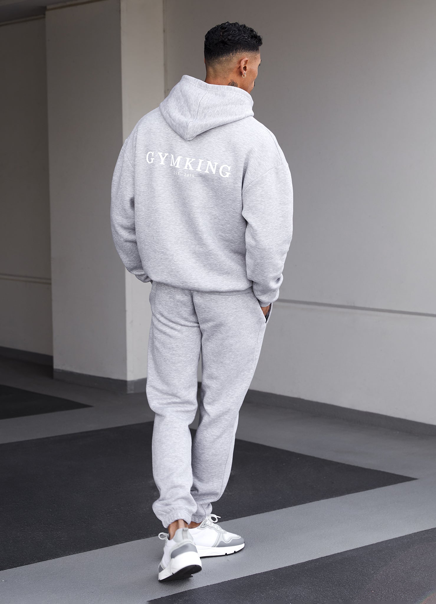 Gym fashion king white tracksuit