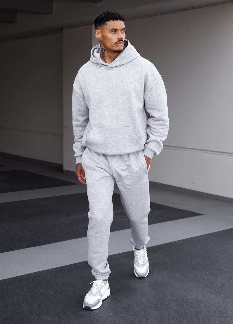 Fleece Jogger Gym King Joggers Men Hooded Tracksuit Grey Gym King