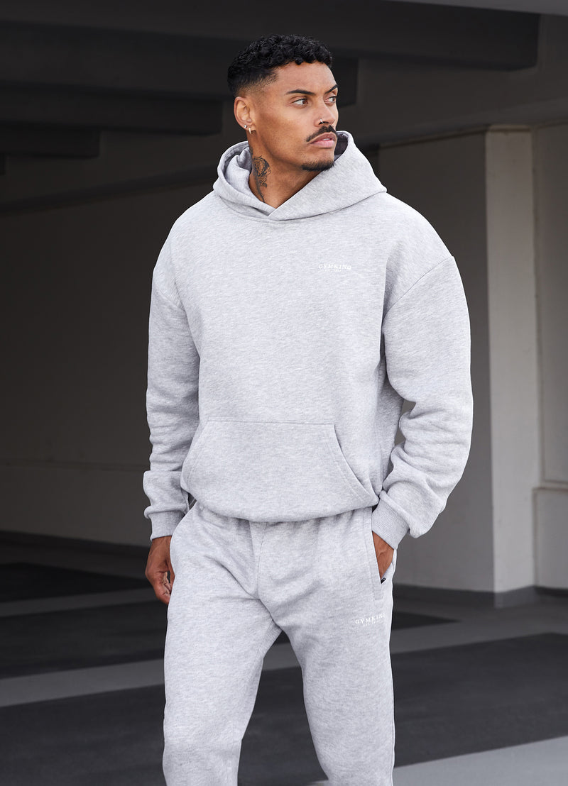 Gym King Established Hood - Light Grey Marl