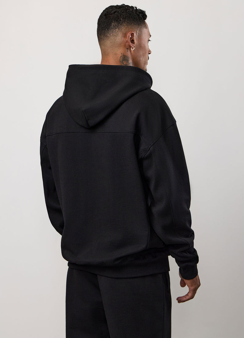 Gym King Linear Loopback Hood - Black