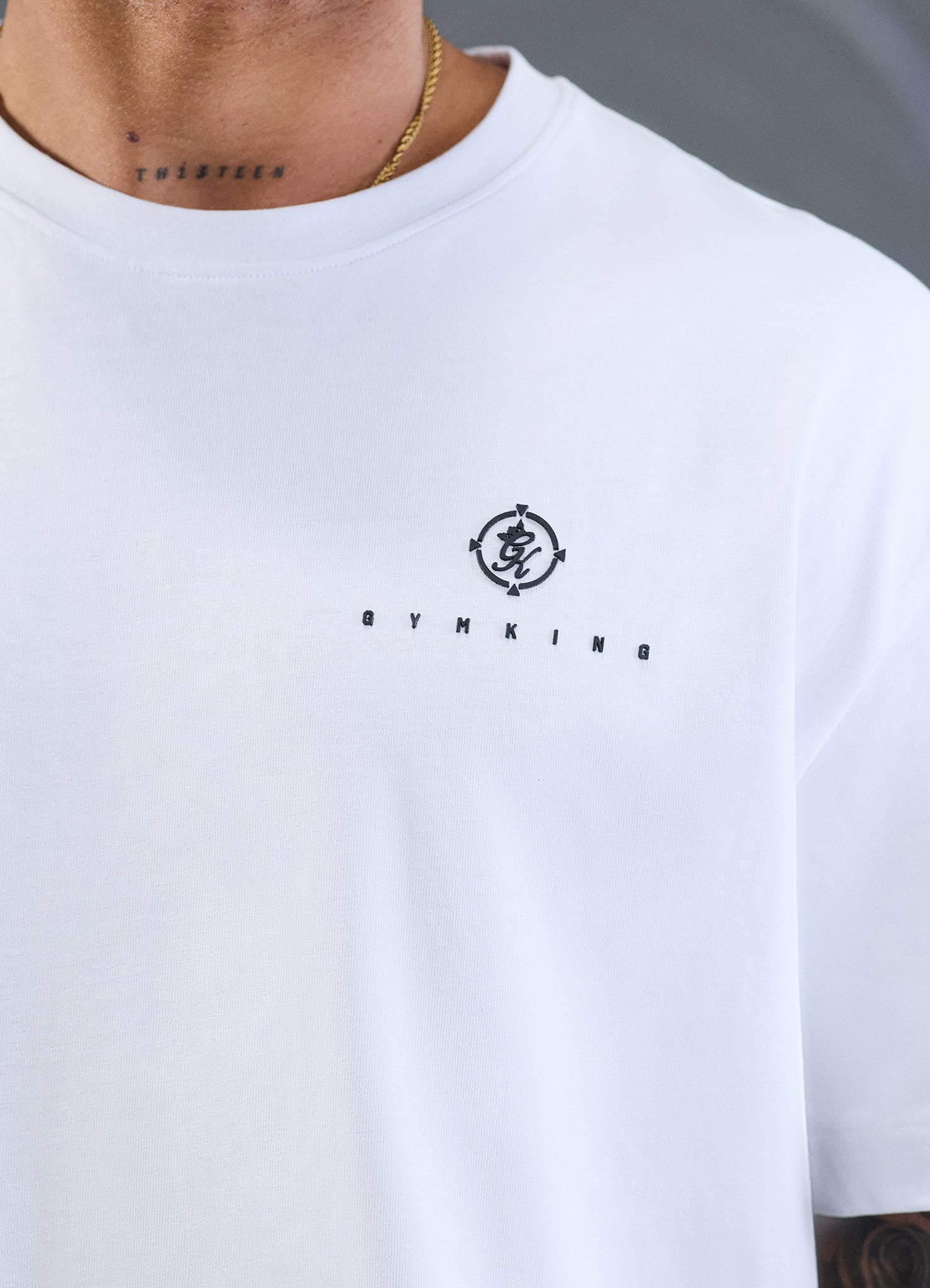 Gym King Rebellion Oblivion Jersey Tee - White