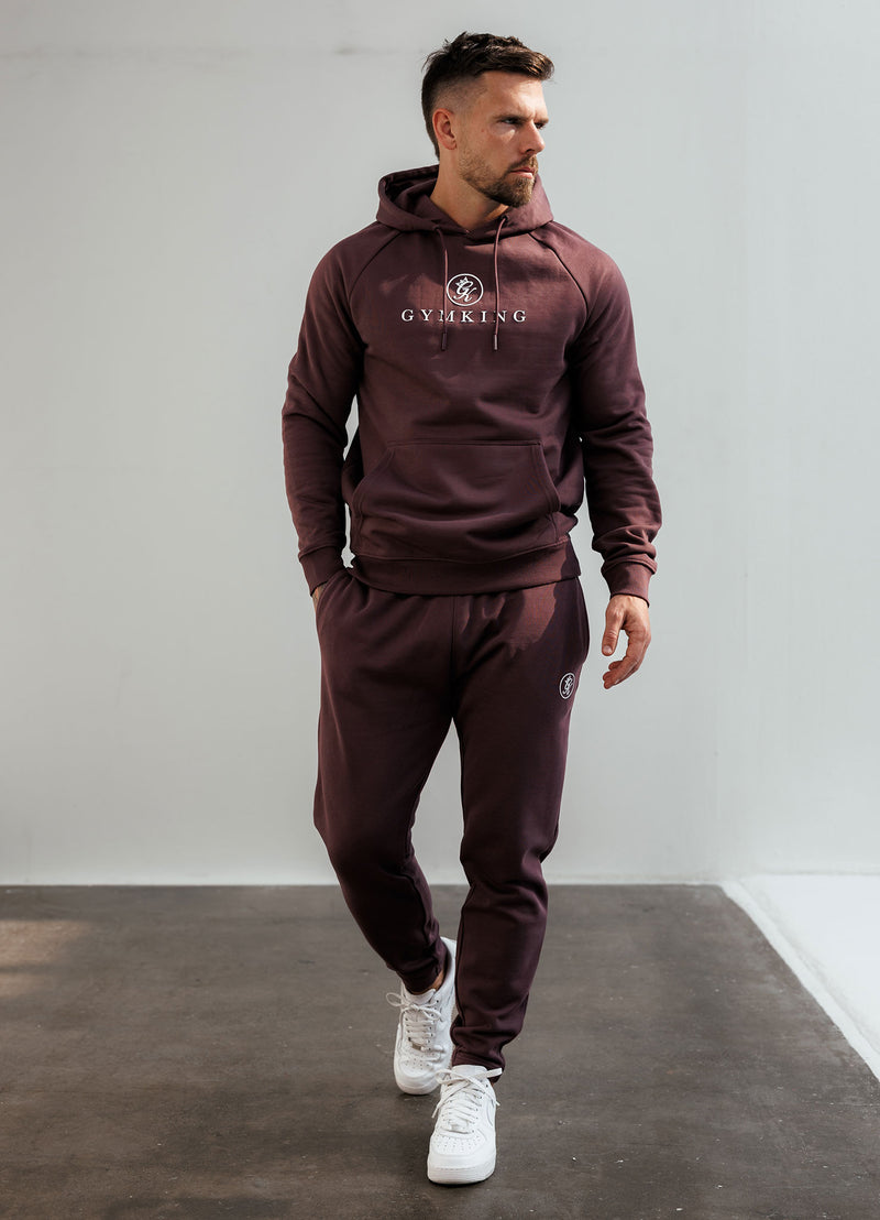 Gym King Pro Hood Tracksuit - Deep Plum