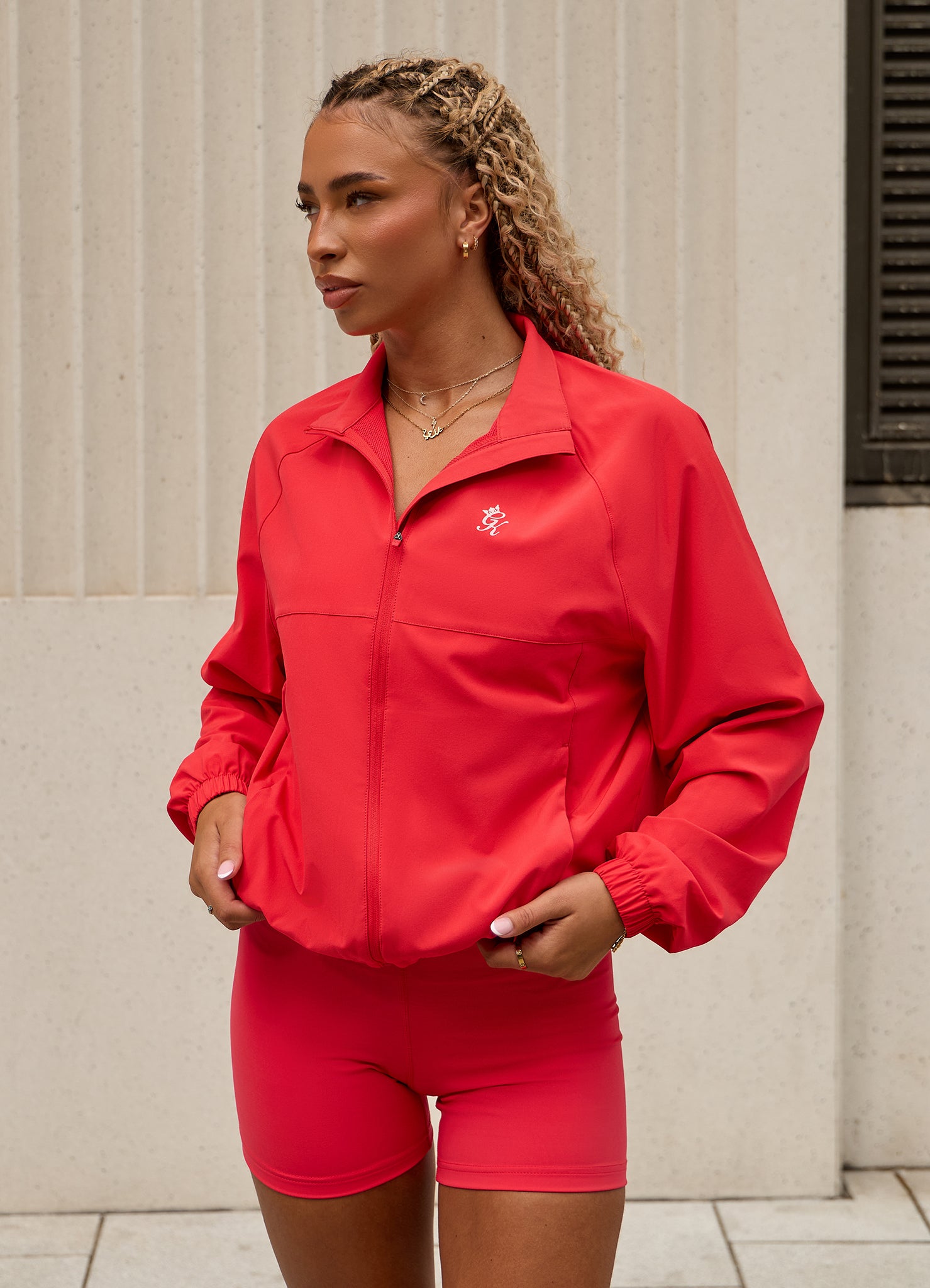 Gym King Woven Windbreaker - Watermelon
