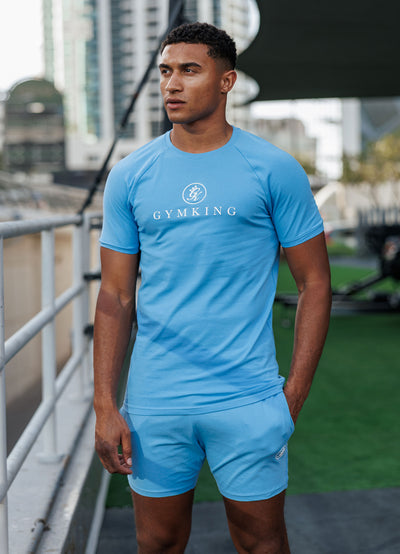 Gym King Pro Jersey Tee - Azure Blue