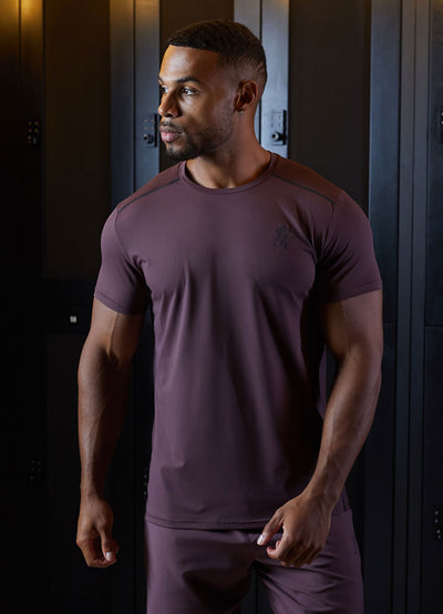 Gym King Flex Tee - Deep Plum