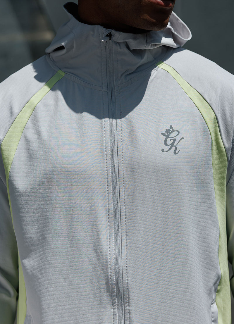 Gym King Flex 2.0 Woven Hood - Light Grey/Sherbet Lime