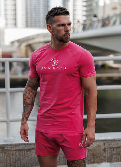 Gym King Pro Jersey Tee - Raspberry