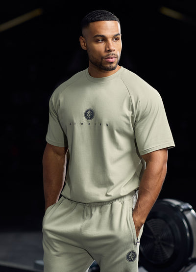 Gym King Rebellion Pro Tee - Light Khaki