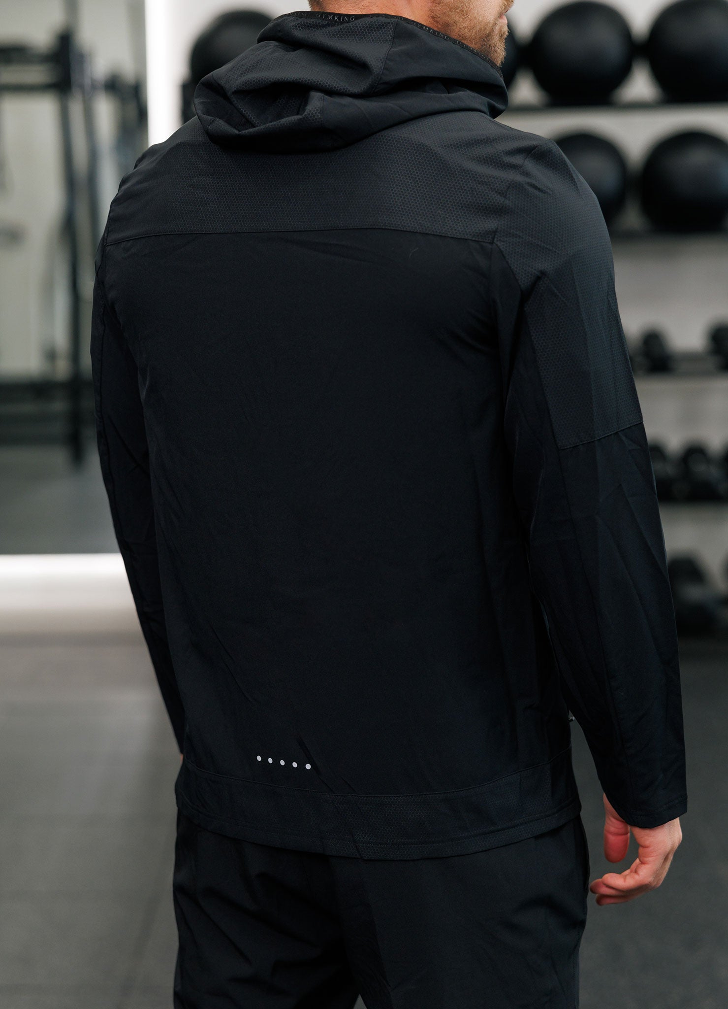 Gym King Hex Hood - Black/Fossil Grey