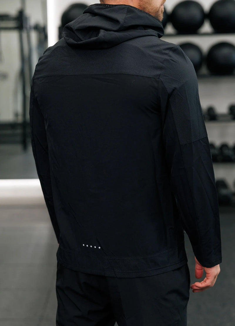 Gym King Hex Hood Tracksuit - Black/Fossil Grey