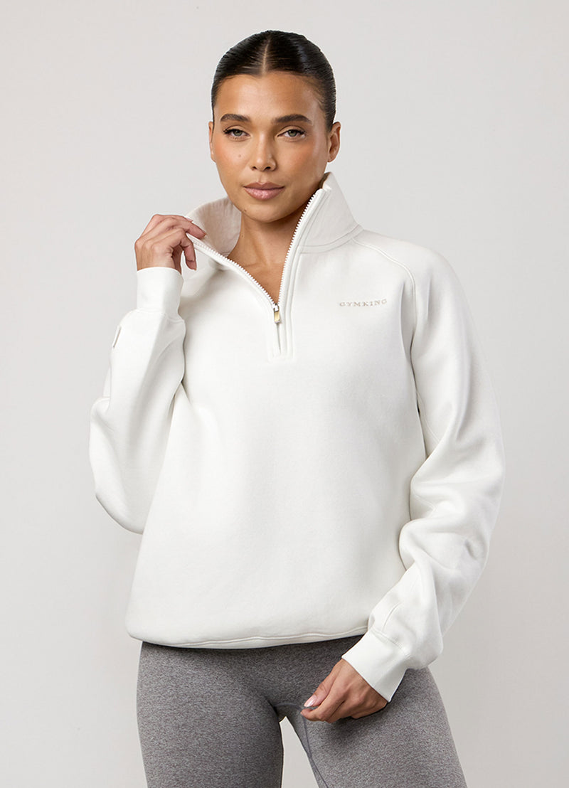 Gym King 365 Raglan Sleeve Funnel - Cream