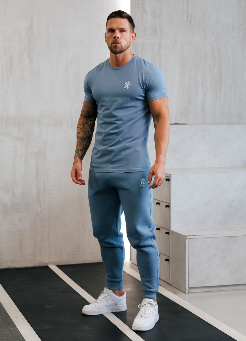 Gym King Fundamental Jersey Tee - Blue Shadow