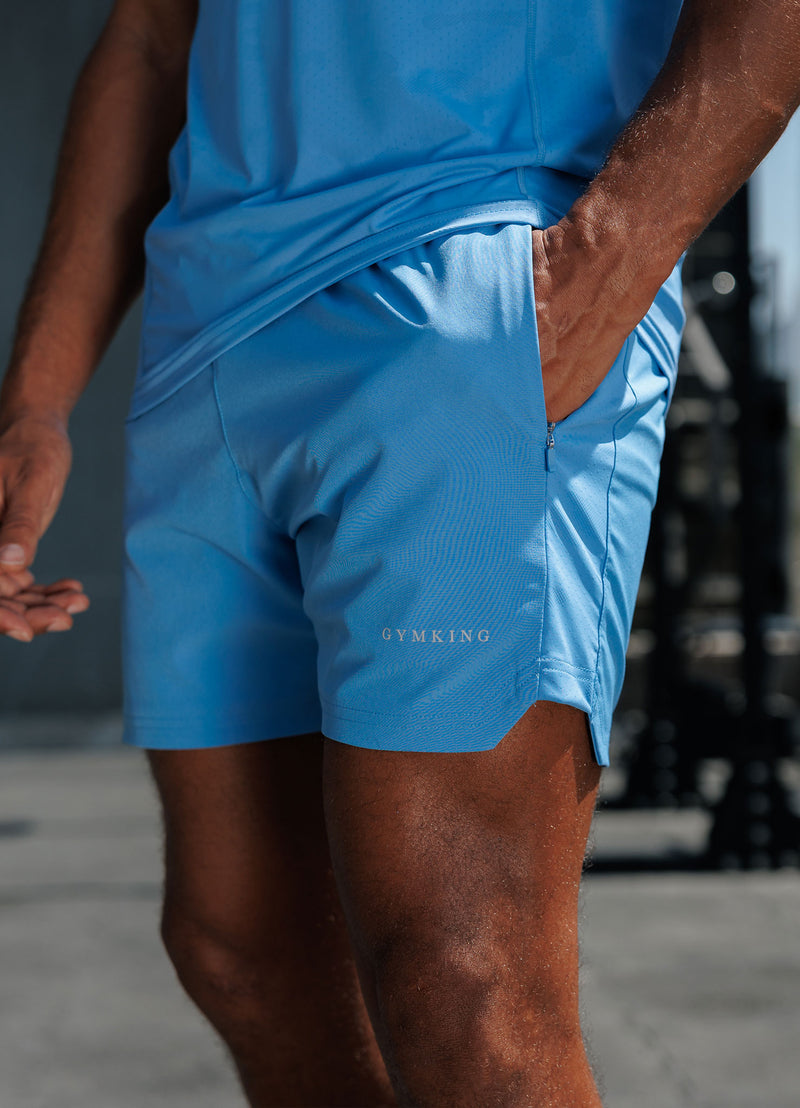 Gym King Focus Camo Knit Short - Blue Iris