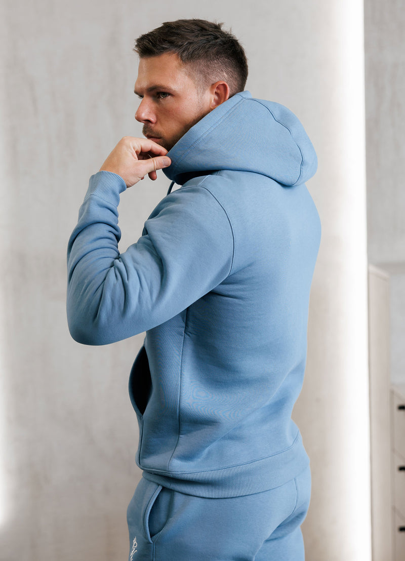 Gym King Fundamental Fleece Hood - Blue Shadow