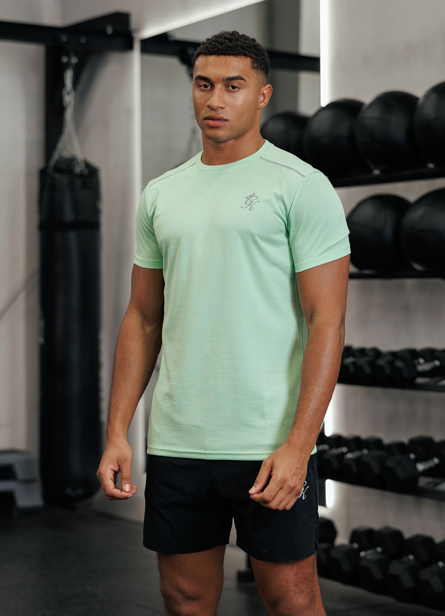 Gym King Element Tee - Matcha Green Marl