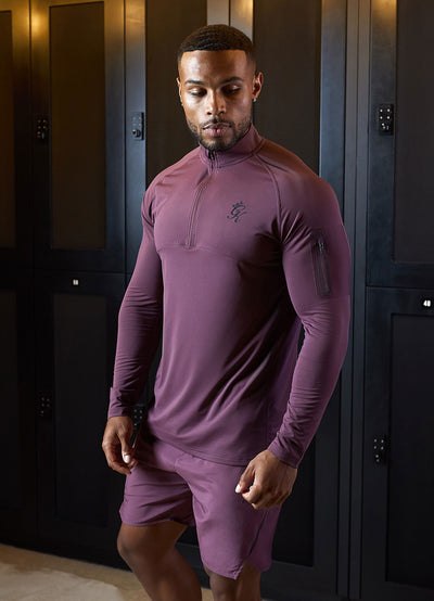 Gym King Flex 1/4 Zip Funnel -  Deep Plum