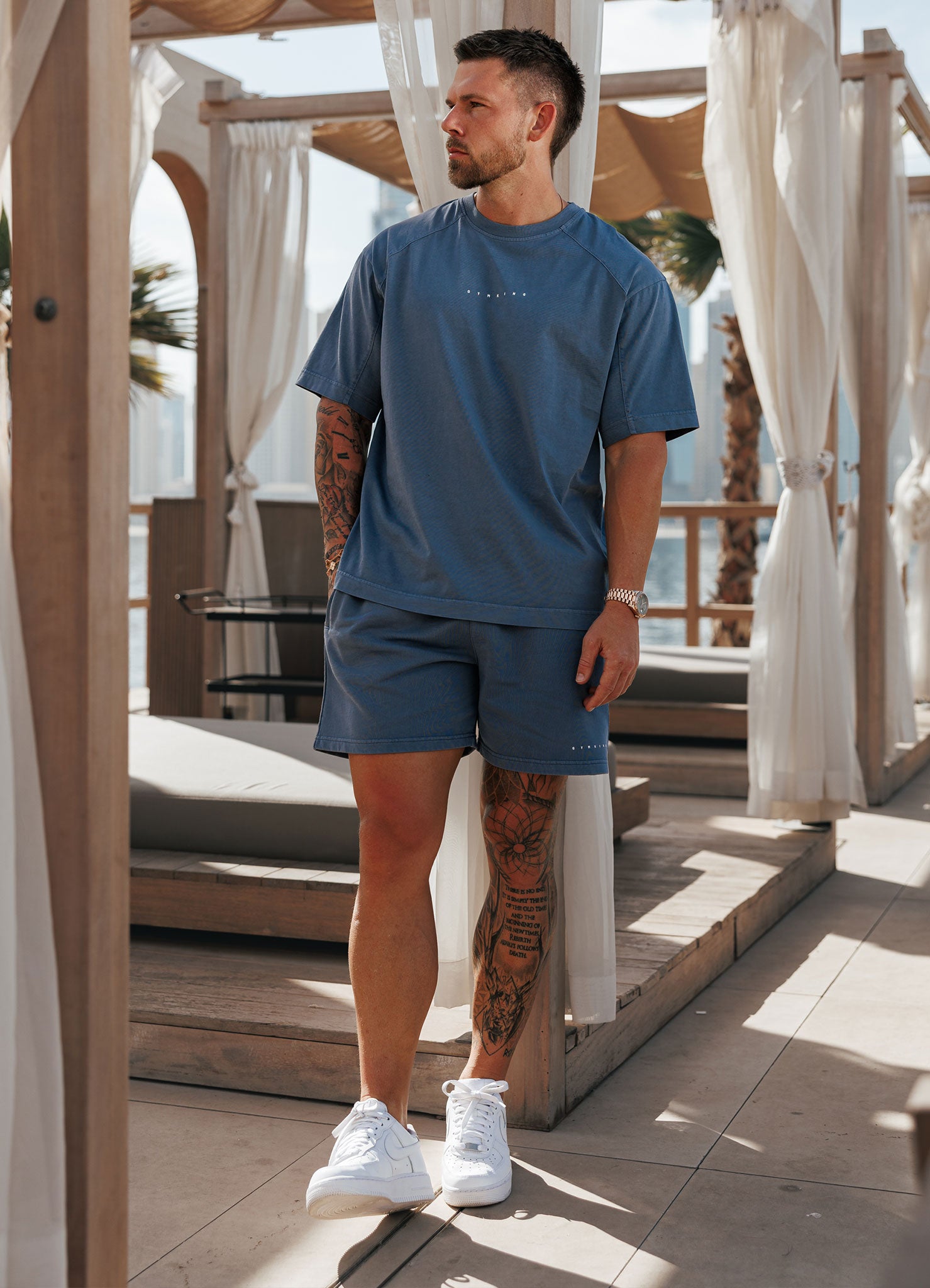Gym King Purpose Washed Short - Deep Indigo