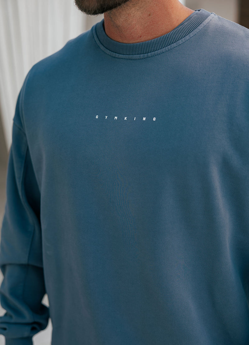 Gym King Purpose Washed Crew - Deep Indigo