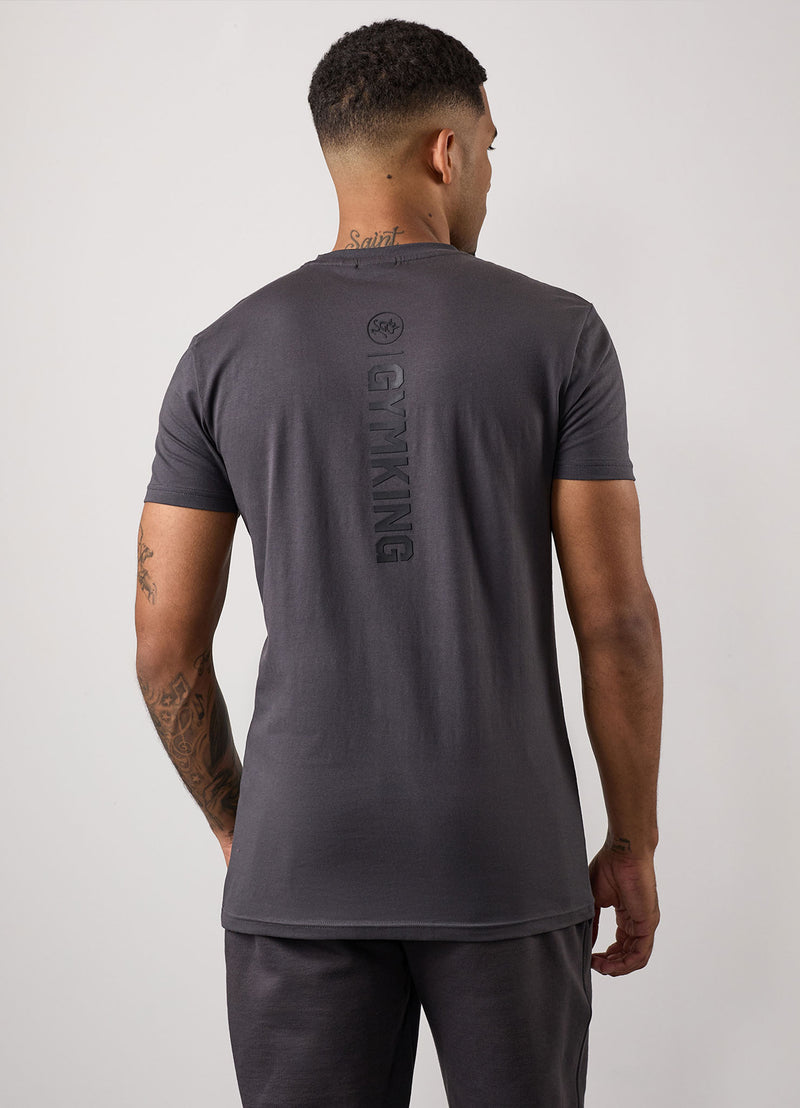 Gym King Aventus Jersey Tee - Dark Pewter